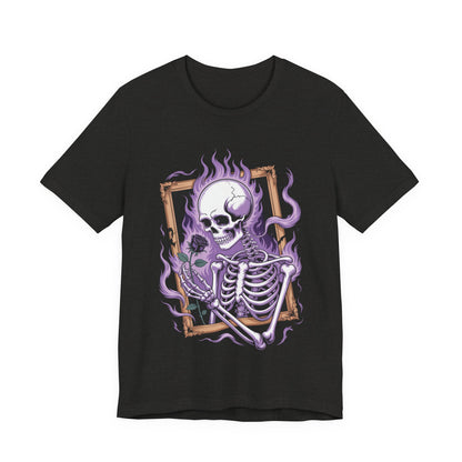 Skeleton Holding Rose - Unisex T-Shirt